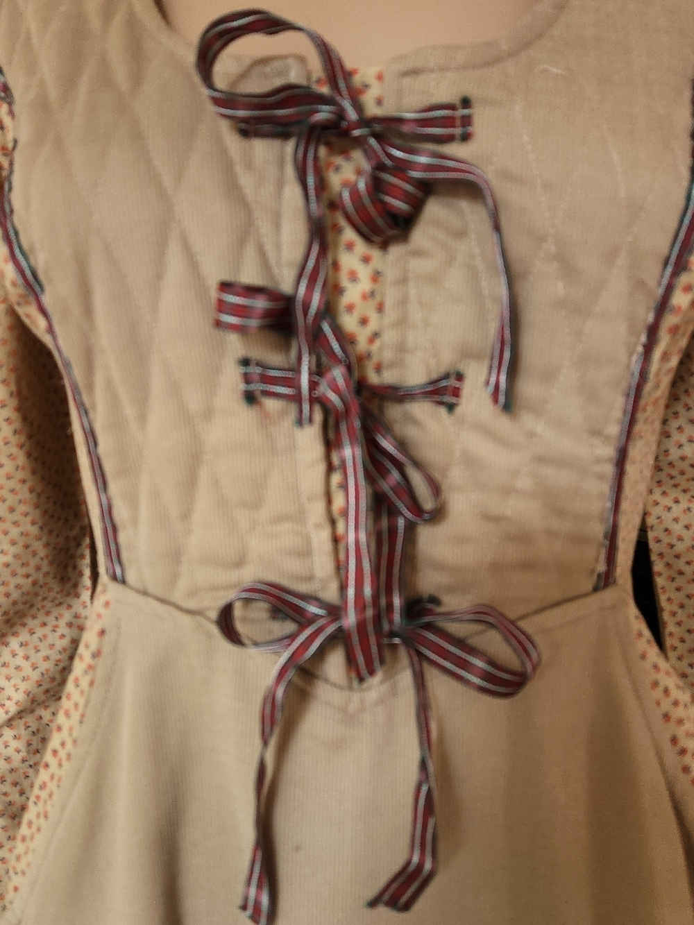 Dreamy 70s Gunne Sax Prairie Dress Corduroy-Style Bodice Size 8 - Picture 8 of 15